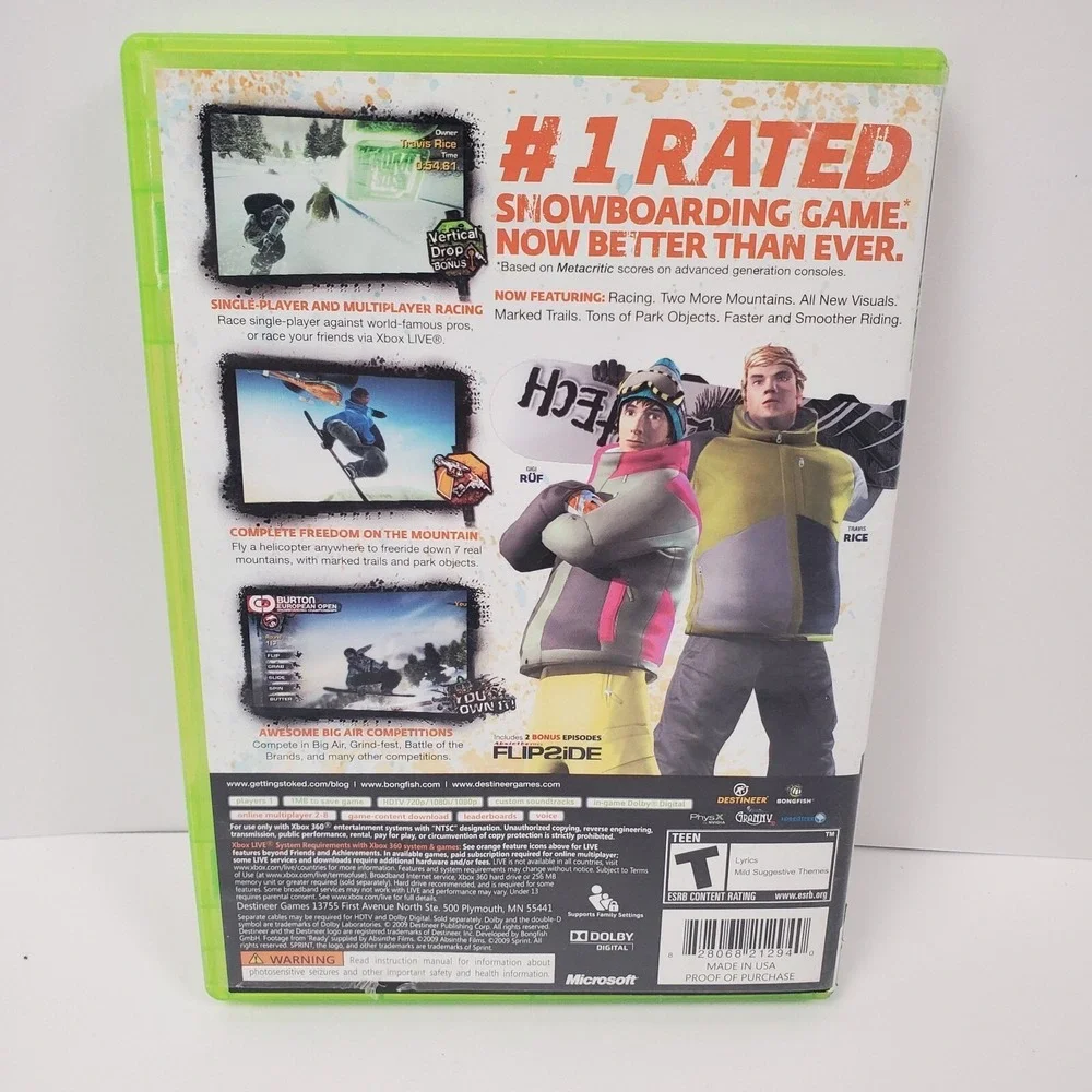 Stoked Big Air Edition (Microsoft Xbox 360, 2009) Game Case Manual & Grab Bible